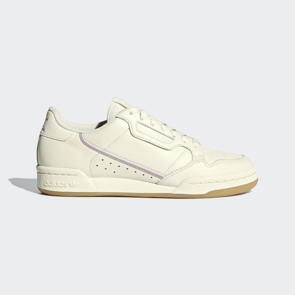 Adidas Continental 80 Hrvatska - Ženske Originals - Bijele/Ljubičaste (LPOFBV398)